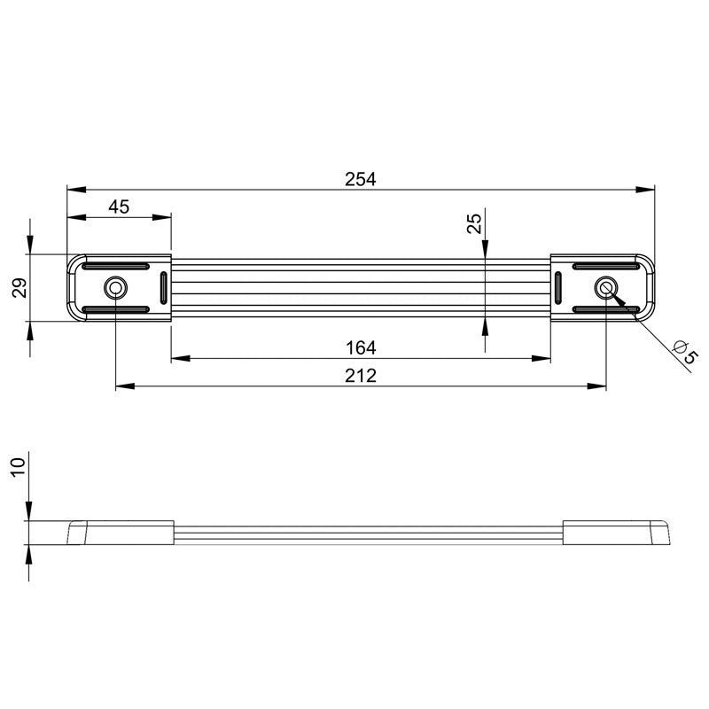 FactorRACK Asa Correa 254mm - Asa de maleta resistente en PVC negro con núcleo de acero y fijaciones niqueladas - Tempo Shop