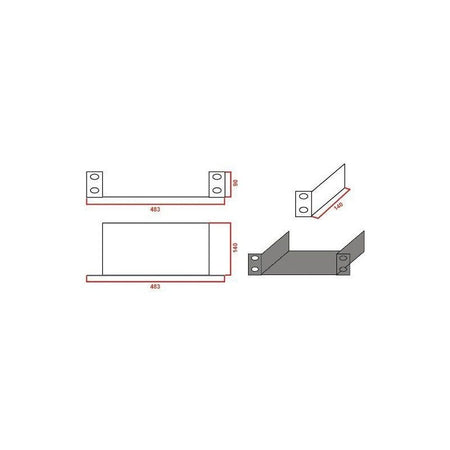 FactorRACK Bandeja 2U - Soporte Rack 19 Pulgadas