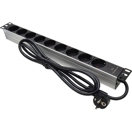 FactorRACK Base de 9 Enchufes Schuko para Rack 19" 1U - Sin Interruptor