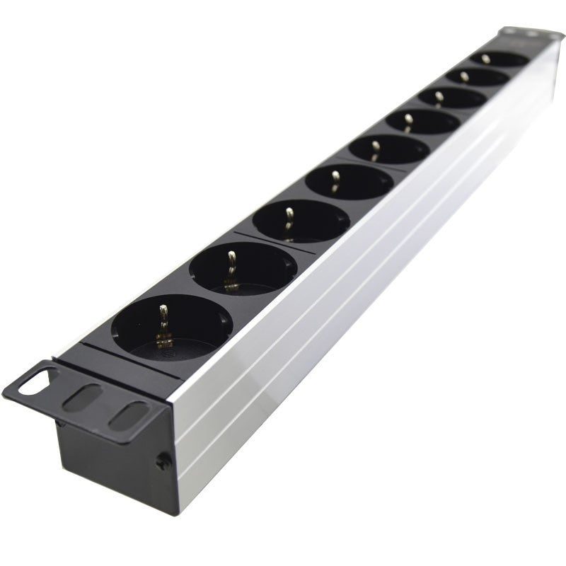 FactorRACK Base de 9 Enchufes Schuko para Rack 19" 1U - Sin Interruptor