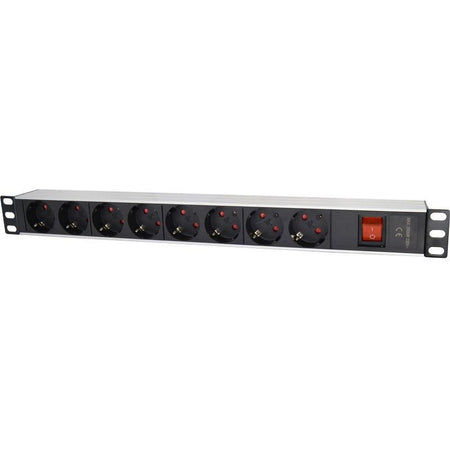 FactorRACK Base de Alimentación Rack 19" con 8 Tomas Schuko e Interruptor