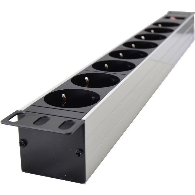 FactorRACK Base de Alimentación Rack 19" con 8 Tomas Schuko e Interruptor