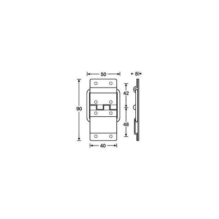 FactorRACK Bisagra con Freno Pequeña - Elemento para Flightcase