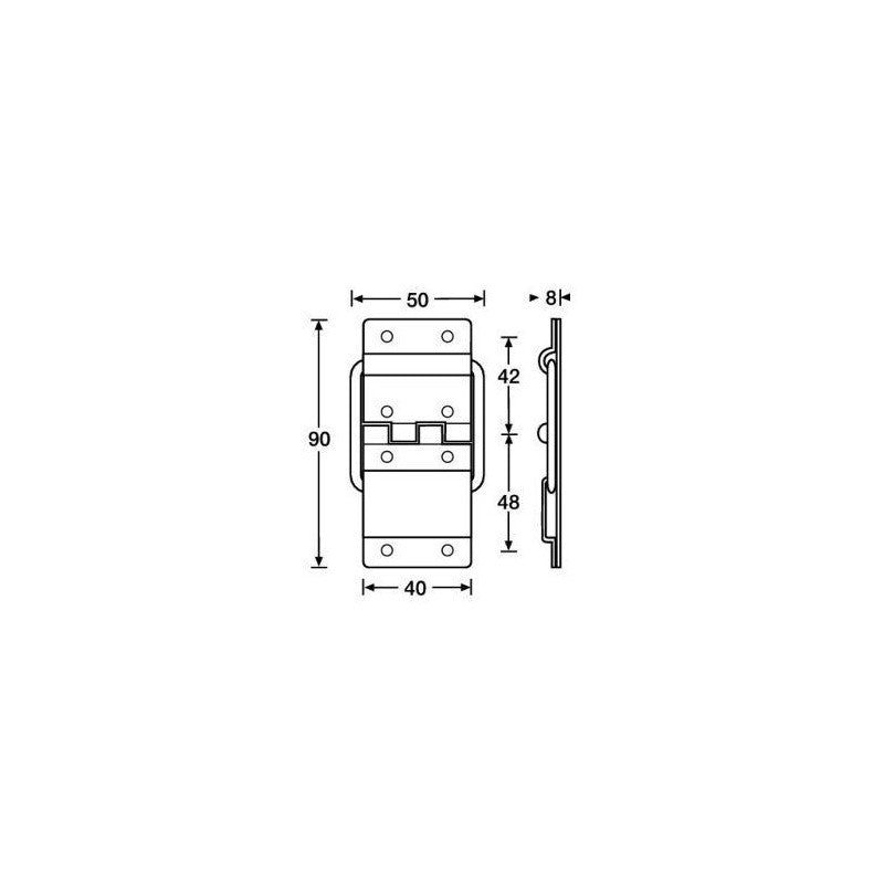 FactorRACK Bisagra con Freno Pequeña - Elemento para Flightcase - Tempo Shop