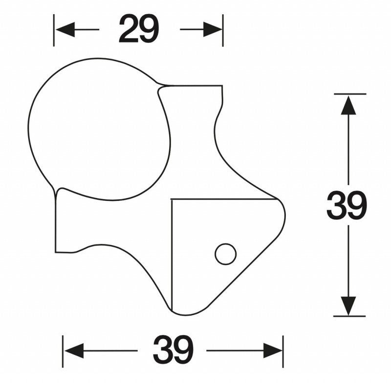 FactorRACK Bola 3 Patas - Cantonera pequeña con rebaje 39mm