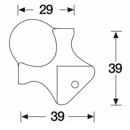 FactorRACK Bola 3 Patas - Cantonera pequeña con rebaje 39mm