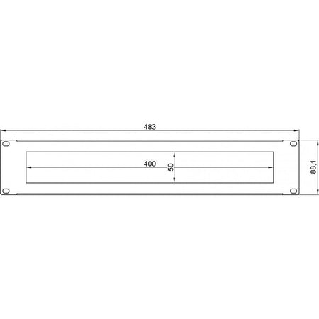 FactorRACK BSB01 - Carátula 2U con cepillo para rack 19"