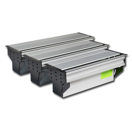 FactorRACK Caja de Conexiones para Empotrar 270mm Plata - con Tapa y Cepillo Pasacables
