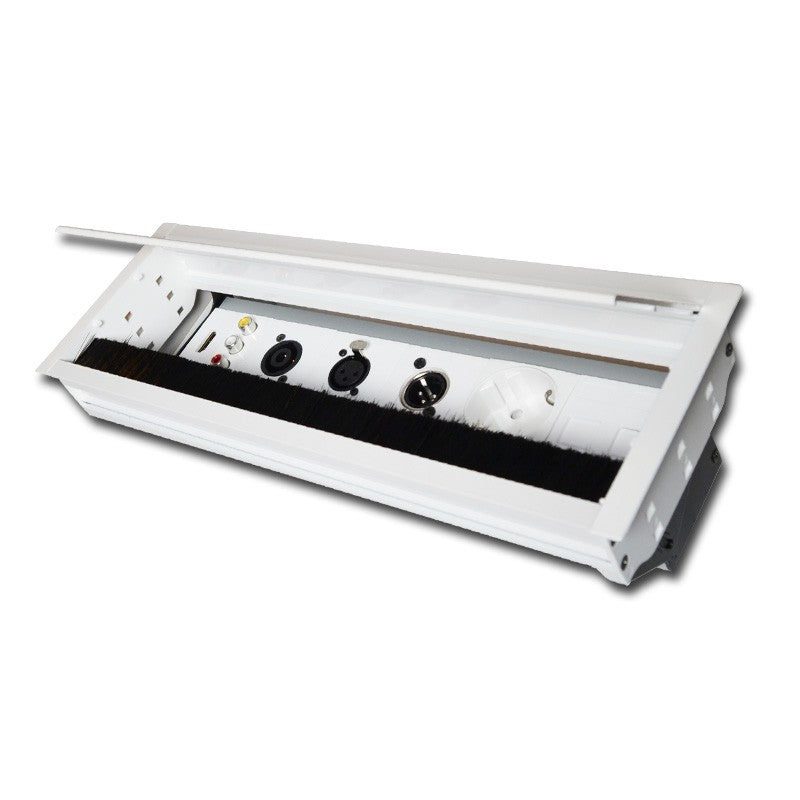 FactorRACK Caja de Conexiones para Empotrar 360 mm con Tapa y Cepillo - Blanco