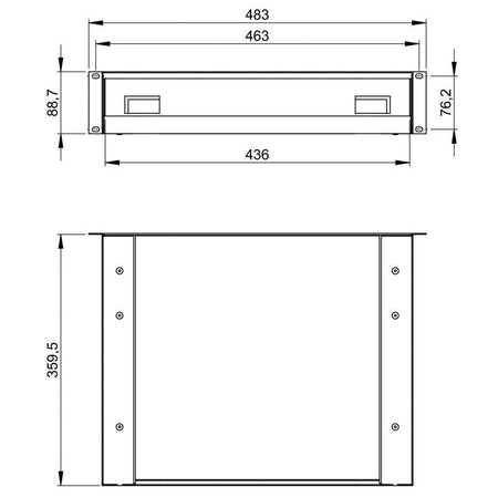 FactorRACK Cajón Rack 19 - Accesorio de acero para teclados