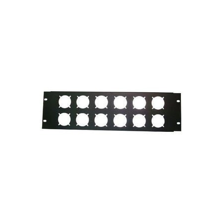 FactorRACK Carátula 12 Schukos 3U - Panel para Rack 19 Pulgadas