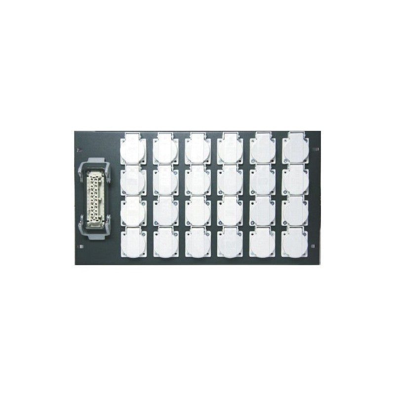 FactorRACK Carátula 24 Schukos - Panel para Rack 19" 6U