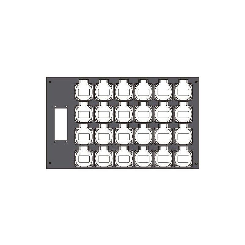 FactorRACK Carátula 24 Schukos - Panel para Rack 19" 6U