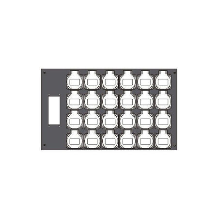 FactorRACK Carátula 24 Schukos - Panel para Rack 19" 6U