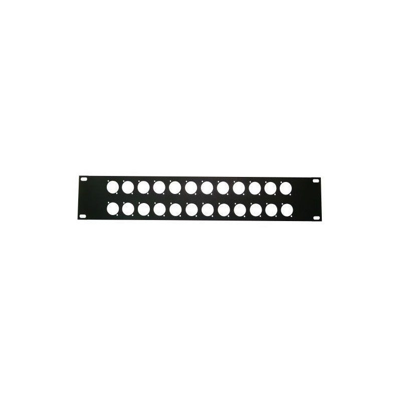 FactorRACK Carátula 24 XLR - Panel 2 Unidades para Conectores Norma D