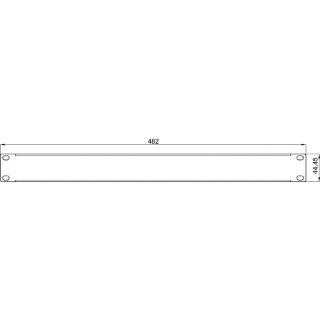 FactorRACK Carátula Ciega 1U - Panel para Rack de 19 Pulgadas