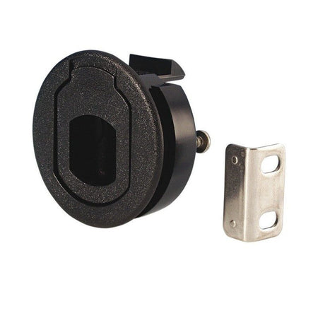FactorRACK Cierre 60x60 - Palanca Embutida de Plástico Negro