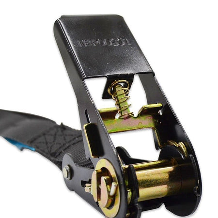 FactorRACK Correa Tensora 25mm x 4m - Cinta de Amarre Negra con Carraca