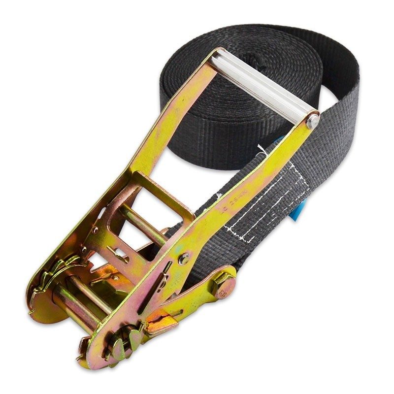 FactorRACK Correa tensora con carraca 50 mm x 4 m - Cinta negra - Tempo Shop