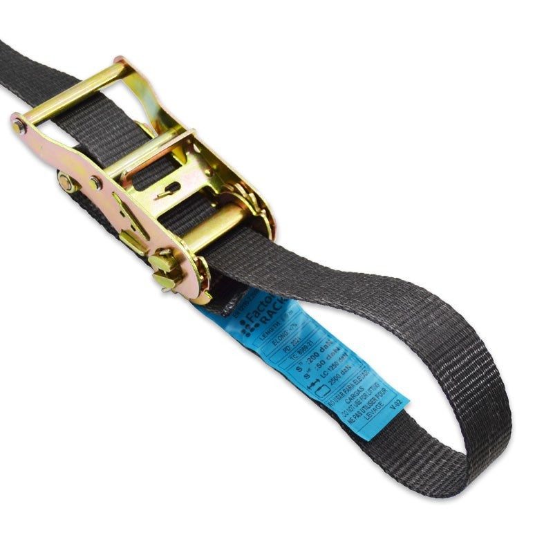 FactorRACK Correa Tensora con Carraca - Amarre de 35mm x 8m Negra