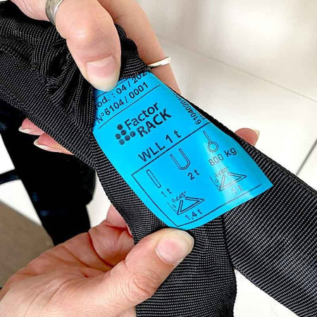 FactorRACK Eslinga Tubular 1 TN - Elevación textil 1,5m negra
