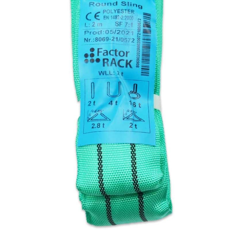 FactorRACK Eslinga Tubular 2 TN - Elevación Segura 2 Metros