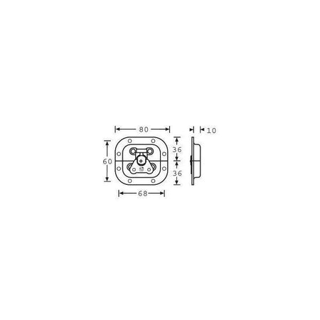 FactorRACK Mariposa 10 mm - Cierre de acero galvanizado para flightcase