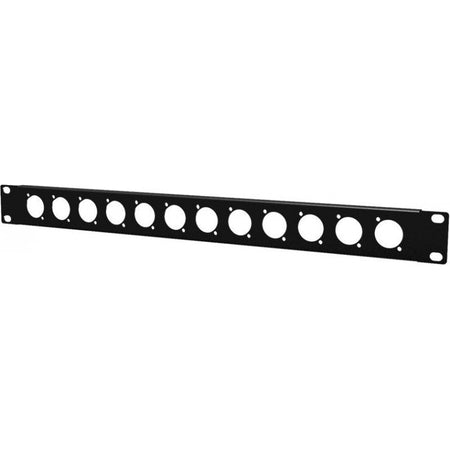 FactorRACK Panel 12 XLR - Carátula 1U para rack 19"