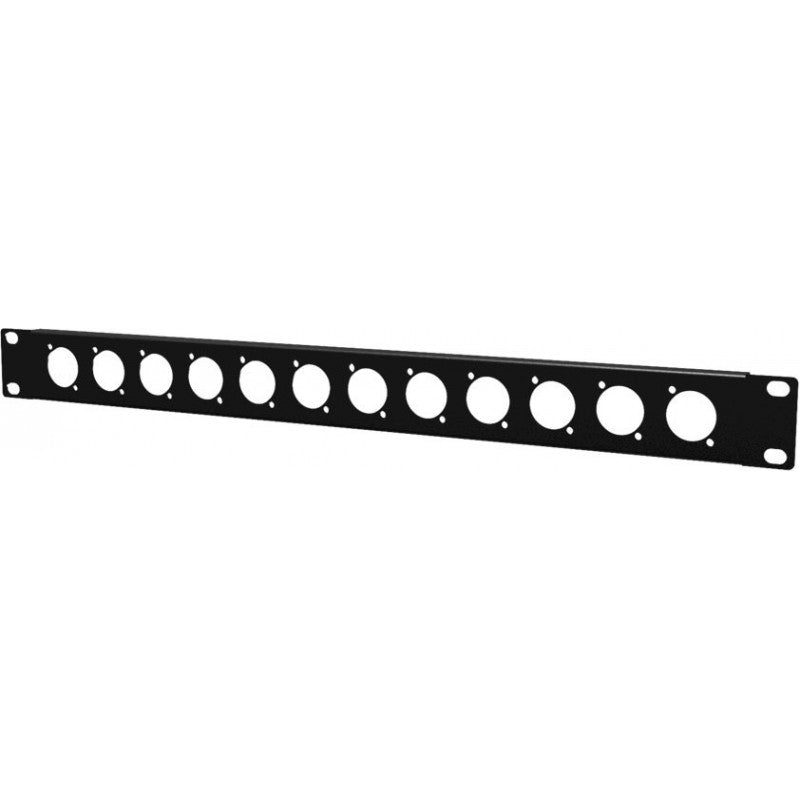 FactorRACK Panel 12 XLR - Carátula 1U para rack 19"