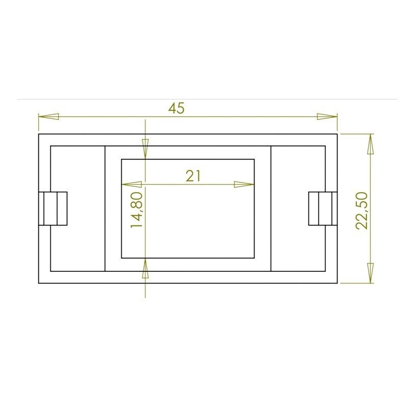 FactorRACK Panel Ciego para Conector Keystone - 45x22.5mm Blanco