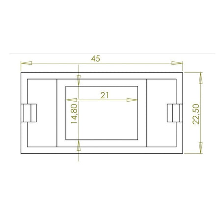 FactorRACK Panel Ciego para Conector Keystone - 45x22.5mm Blanco