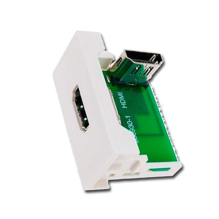 FactorRACK Panel HDMI 1.4a Hembra-Hembra 90º - Módulo 45x22.5mm para Cajas con Carril