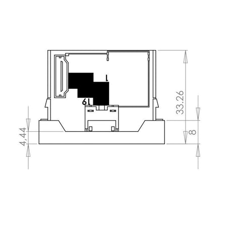 FactorRACK Panel HDMI 1.4a Hembra-Hembra 90º - Módulo 45x22.5mm para Cajas con Carril