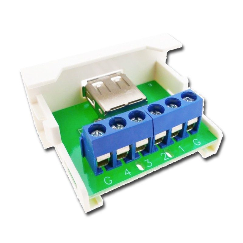 FactorRACK Panel USB 2.0 Hembra Tipo A - Módulo 45x22.5mm para Cajas con Carril