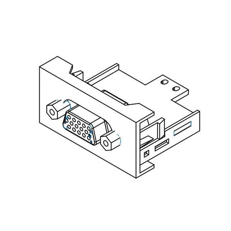 FactorRACK Panel VGA Hembra 15-pin - Módulo de Conexión 45 x 22,5 mm para Carril