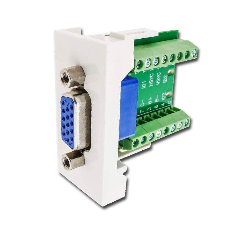 FactorRACK Panel VGA Hembra 15 Pines - Módulo para Cajas de Conexión 45x22.5mm - Tempo Shop