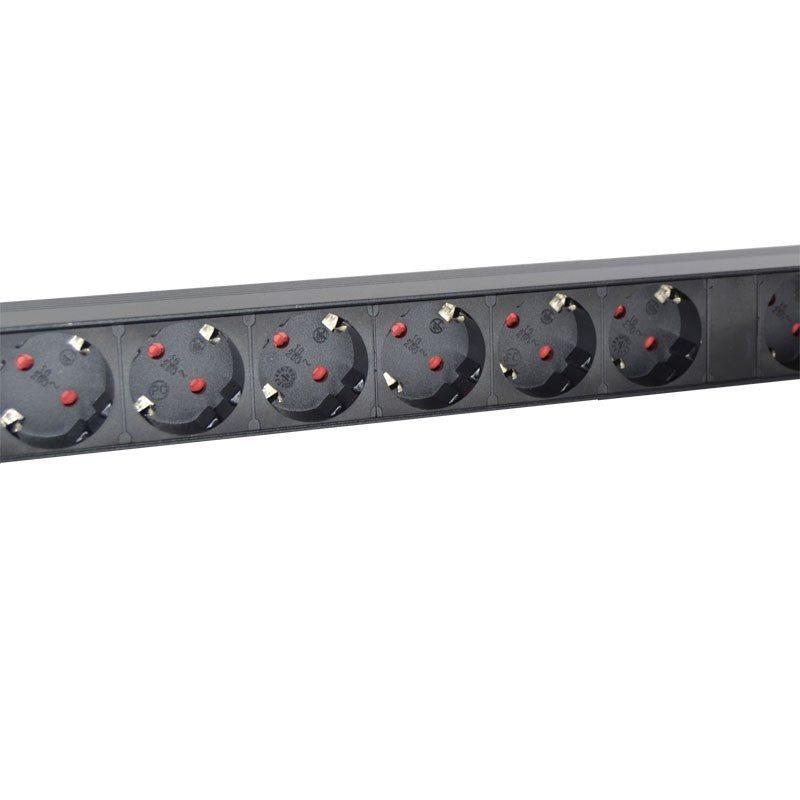 FactorRACK PDU-12S-CEE - Base de 12 Enchufes Schuko sin Interruptor con CEE 16A