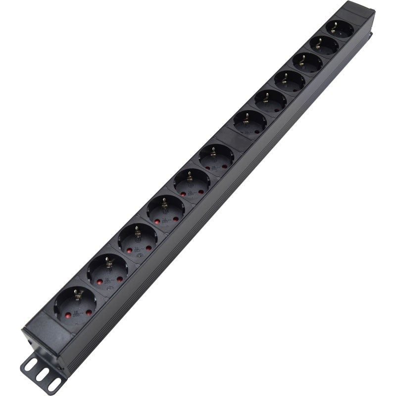 FactorRACK PDU-12S-CEE - Base de 12 Enchufes Schuko sin Interruptor con CEE 16A