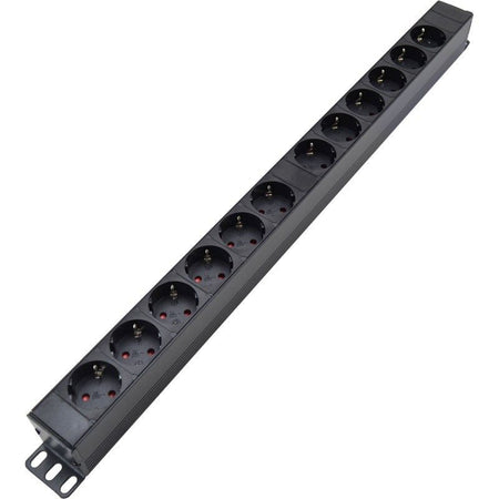 FactorRACK PDU-12S-CEE - Base de 12 Enchufes Schuko sin Interruptor con CEE 16A