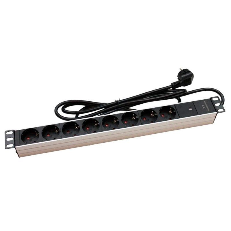 FactorRACK Regleta Rack 19" 8 Tomas Schuko - Distribución de Corriente Profesional 1U