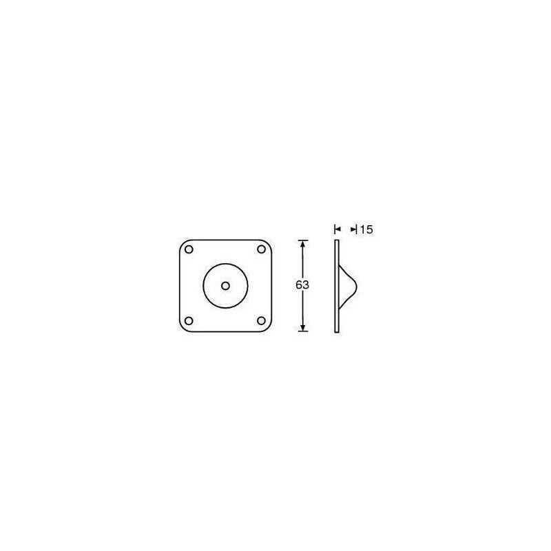 FactorRACK Rozador Metálico Macho 4947 - Pie Deslizante para Flightcase