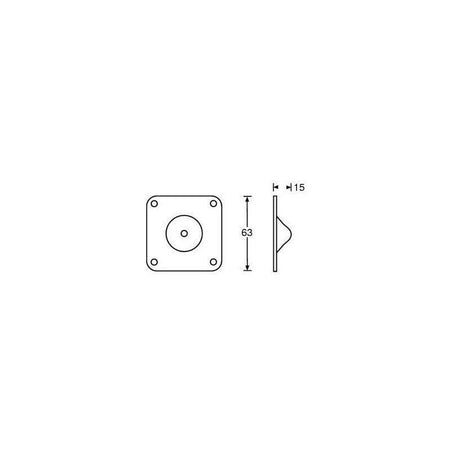 FactorRACK Rozador Metálico Macho 4947 - Pie Deslizante para Flightcase