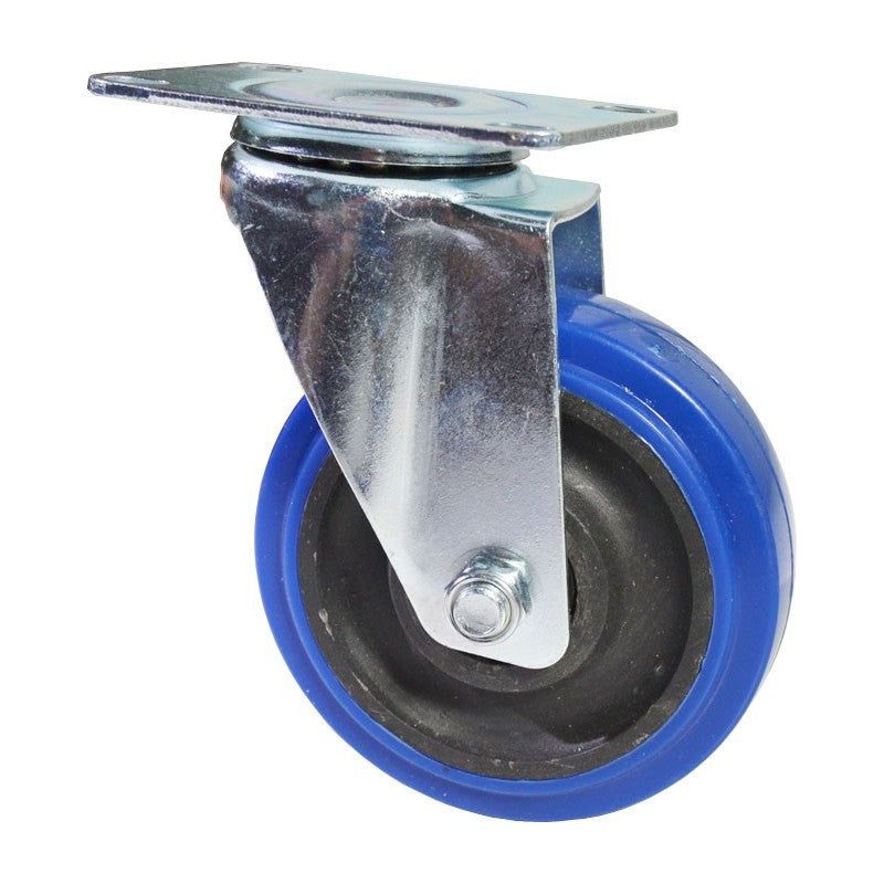 FactorRACK Rueda Azul 100mm - Giratoria para Flightcase sin Freno - Tempo Shop
