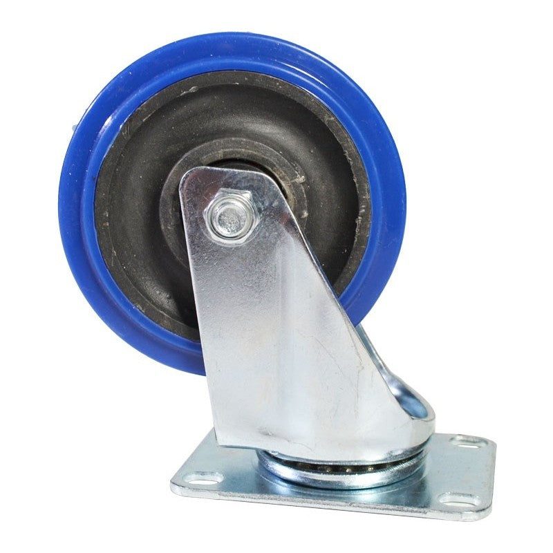 FactorRACK Rueda Azul 100mm - Giratoria para Flightcase sin Freno