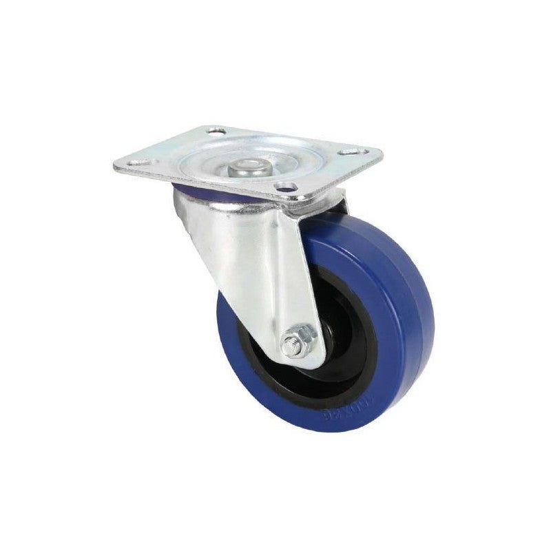 FactorRACK Rueda Azul 100mm - Giratoria Sin Freno
