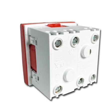 FactorRACK Schuko 16A (45x45mm) - Toma de Corriente Modular Roja para Carril