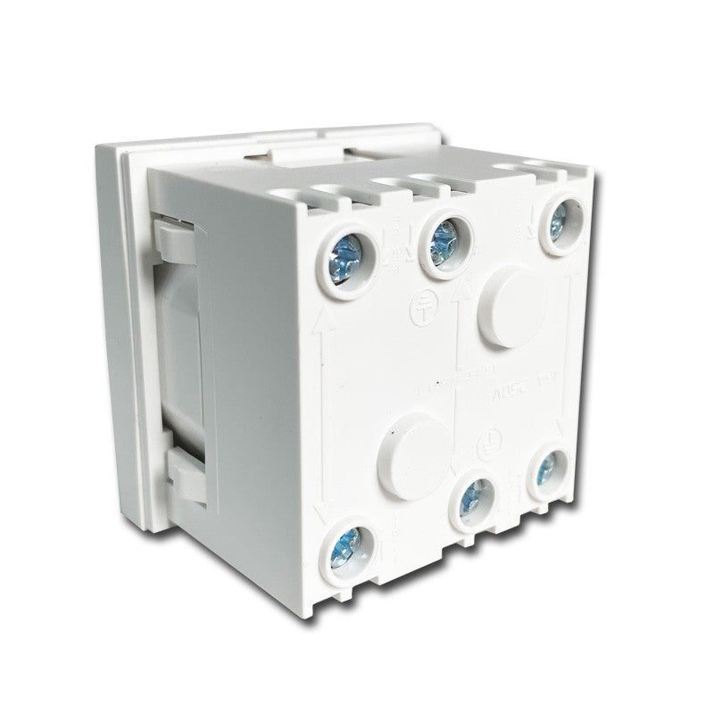 FactorRACK Schuko 16A - Base de Enchufe Modular 45x45 mm Blanco para Carril
