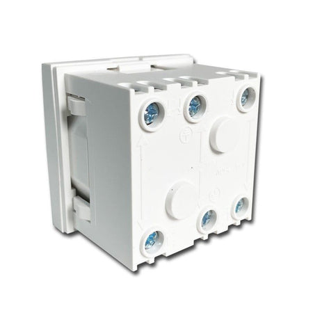 FactorRACK Schuko 16A - Base de Enchufe Modular 45x45 mm Blanco para Carril