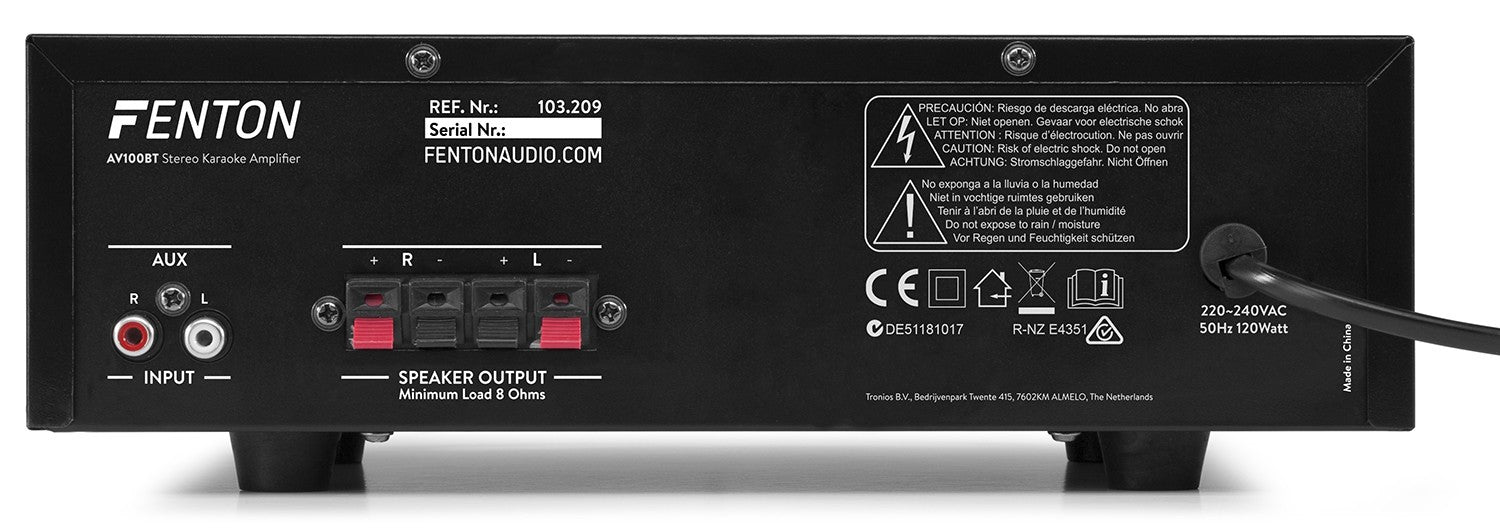 Fenton AV100BT - Amplificador estéreo Hifi - Tempo Shop