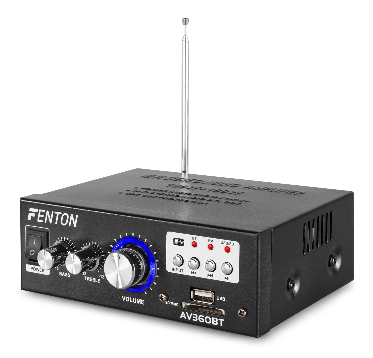 Fenton AV360BT - Mini amplificador con BT/FM/SD/USB/MP3 - Tempo Shop